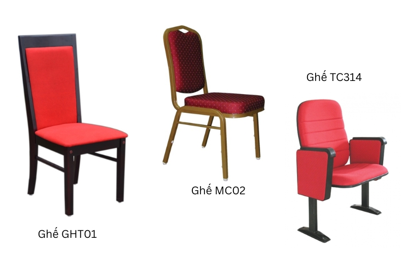 Các mẫu ghế hội trường bọc nỉ