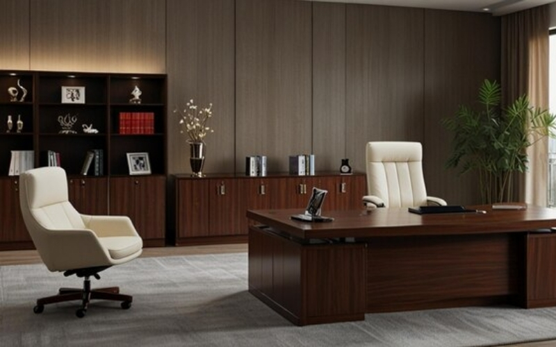 Ghế da nhã nhặn phù hợp với phong cách thanh lịch 