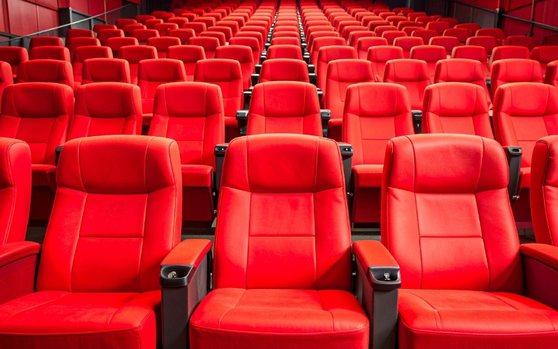 Ghế rạp phim bọc nỉ đệm dày dặn 