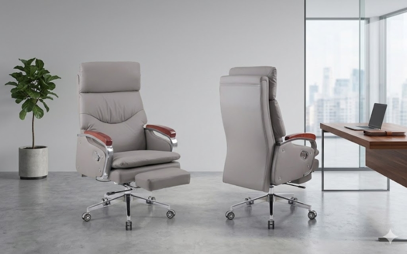 Mẫu ghế da có gác chân BC03 