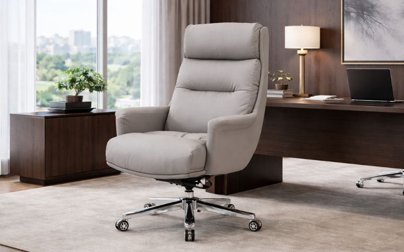 Mẫu ghế da phong cách thanh lịch hoàn hảo cho không gian phòng giám đốc 