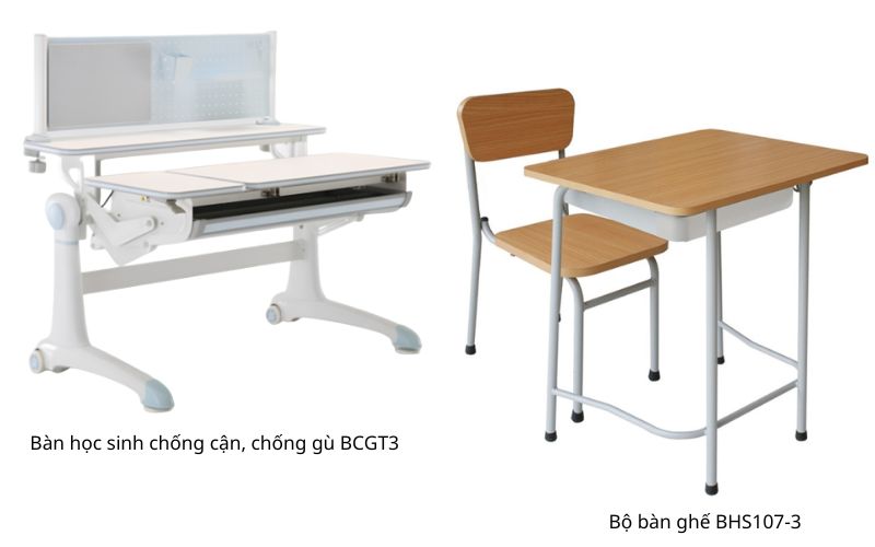 Hai mẫu bàn học thông dụng 