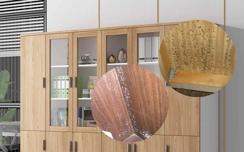 Dấu hiệu nhận biệt tủ gỗ bị ẩm mốc