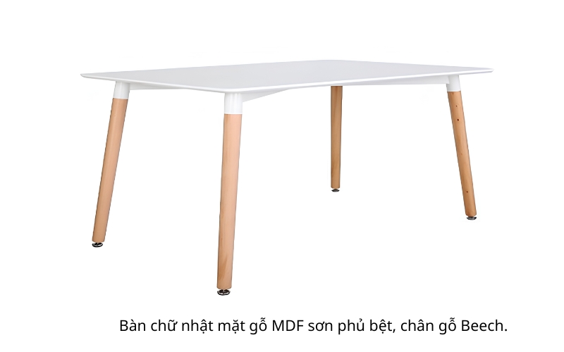 Bàn ăn gỗ MDF nhỏ gọn cho gia đình 2 người
