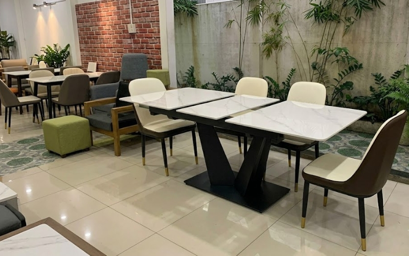 Bàn ăn rút chân chữ V BA13