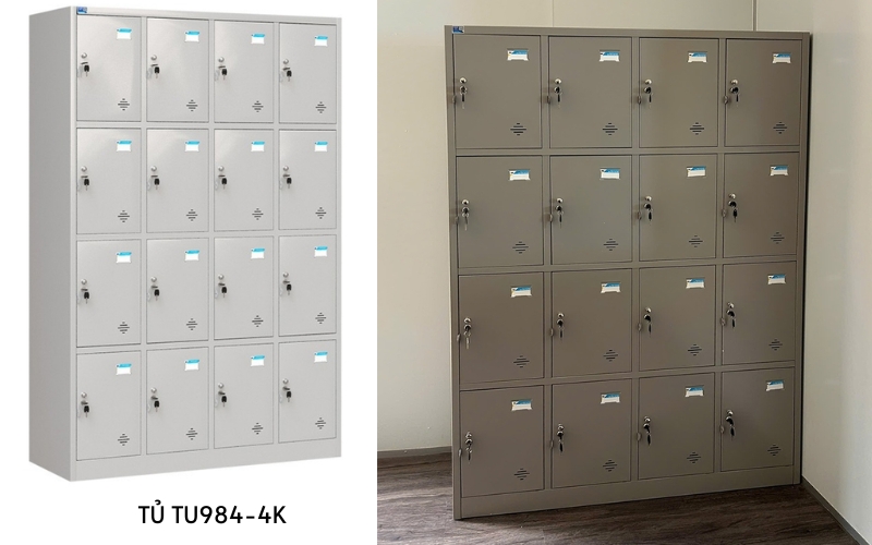 tủ locker 32 ngăn đi kèm khóa riêng tư cho mỗi ngăn
