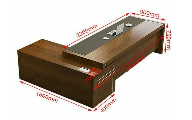 Tủ phụ thiết kế liền bàn giám đốc