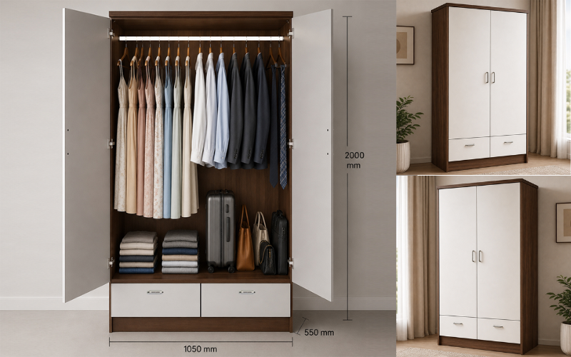 Kích thước tủ bao nhiêu là hợp lý