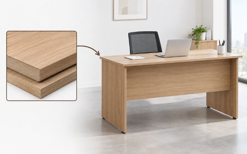 Cấu tạo của bàn gỗ MDF phủ melamine
